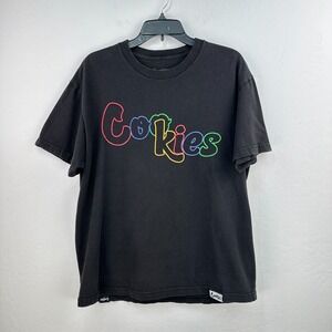 Cookies Tshirt Mens L Black Streetwear Gothic Grunge Skate College Sneakerhead‎